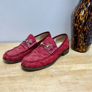 Vintage Bang Cherry Red Gucci Loafers